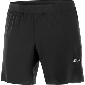 Salomon S/Lab Speed SPL Shorts 7" Mens, Deep Black / Fiery Red, L