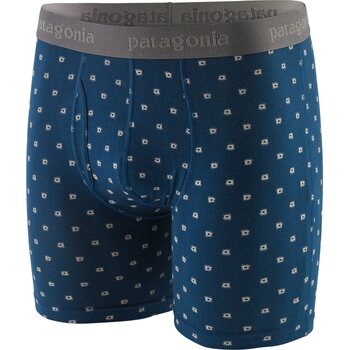 Patagonia Essential Boxer Briefs - 6 in. Mens, Sun Beams: Lagom Blue, S