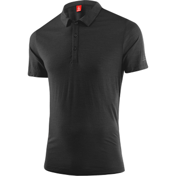 Löffler Poloshirt Merino Tencel Mens, Black, 48