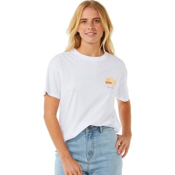 Rip Curl Line Up Relaxed Tee Womens, White, S