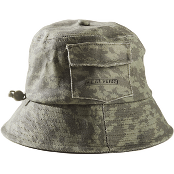 Sealskinz Lynford Waterproof Canvas Bucket Hat, Olive, S/M