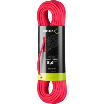 Edelrid Canary Pro Dry 8.6mm, Pink, 60m