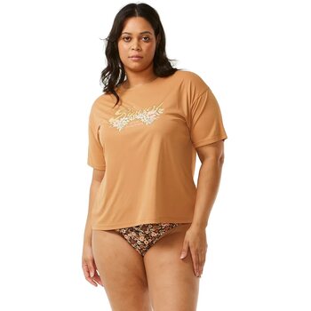 Rip Curl Sea Of Dreams Relaxed UPF Short Sleeve Womens, Light Brown, M