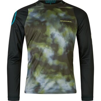 Endura Pixel Cloud Long Sleeve Tee Ltd, Black, XXL