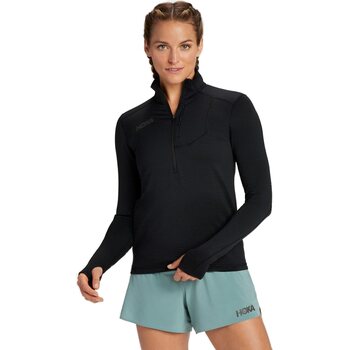 Hoka Half Zip Womens, Black, S