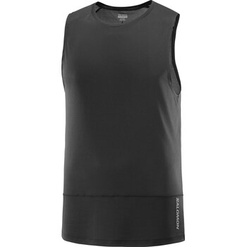 Salomon Cross Run Tank Mens, Deep Black, S