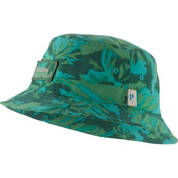 Patagonia Wavefarer Bucket Hat, Water People Banner: Cliffs and Waves Conifer Green, S