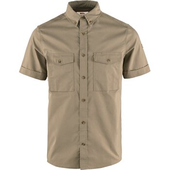 Fjällräven Övik Air Stretch Short Sleeve Shirt Mens, Suede Brown (244), S