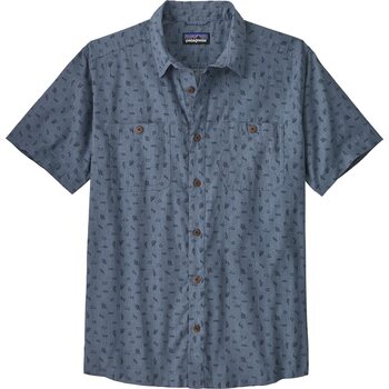 Patagonia Back Step Shirt Mens, Tiny Islands: Utility Blue, S