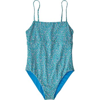 Patagonia Reversible Sunrise Slider 1pc Swimsuit Womens, Sea Texture: Subtidal Blue, L