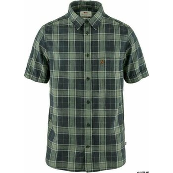 Fjällräven Övik Travel Shirt SS Mens, Dark Navy / Patina Green (555-614) (2024), M