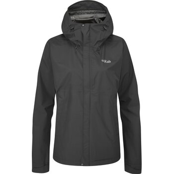 Rab Downpour Eco Waterproof Jacket Womens, Black, S (UK 10)