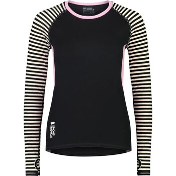 Mons Royale Bella Tech LS Womens, Pink Stripe, S