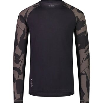 Mons Royale Temple Merino Air-Con Long Sleeve Mens, Shale / Fragments, S