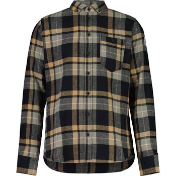 Maloja DucanM. Flannel Shirt Mens, Deep Black Multi, L