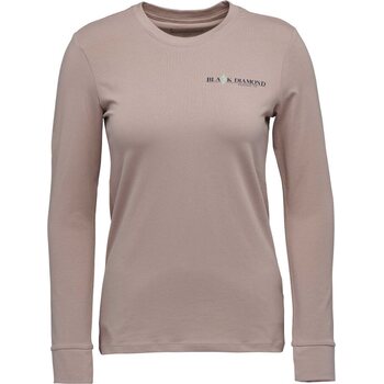 Black Diamond Heritage Wordmark LS Tee Womens, Pale Mauve, S