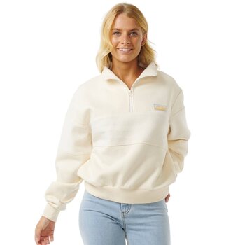 Rip Curl Fortaleza Half Zip Fleece
 Womens, Beige, S
