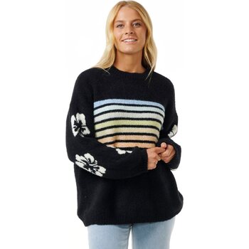 Rip Curl High Tide Hibiscus Stripe Crew
 Womens, Black, M