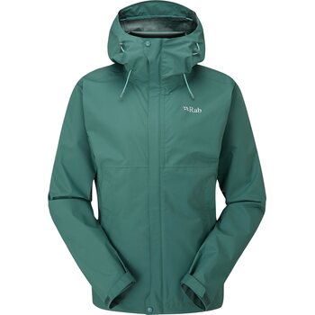 Rab Downpour Eco Waterproof Jacket Womens, Eucalyptus, M (UK 12)