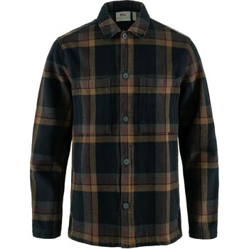 Fjällräven Singi Flannel Overshirt Mens, Dark Navy / Wood Brown (555-265), S