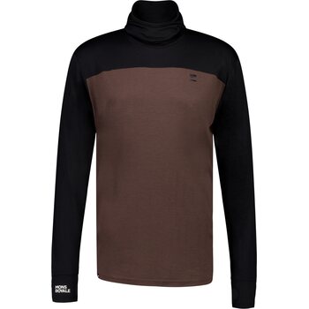 Mons Royale Yotei Powder Hood Longsleeve Mens, Cedar / Black, M