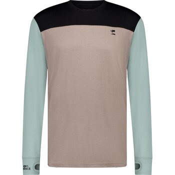 Mons Royale Yotei Tech LS Mens, Dew / Cinder / Black, M