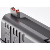 Wilson Combat Sight Set Glock Snag-Free Vickers Elite Black Serrated Rear Red Fiber Optic Front .245"
