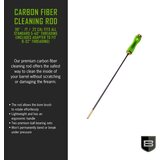 Breakthrough Carbon Fiber Cleaning Rod with Rotating, Ergonomic Aluminum Handle (4mm) - 36" length..Thread: 5-40..(includes 8-32 thread adapter)