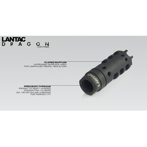 Lantac Dragon Muzzle Brake for AR10, AR 308 Style Rifles.