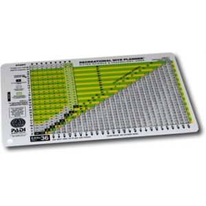 PADI Eanx 36% dive planner