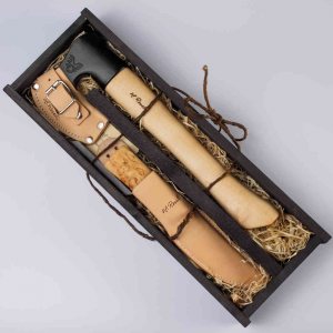 Roselli Axe, short handle + Hunting Knife, gift box edition