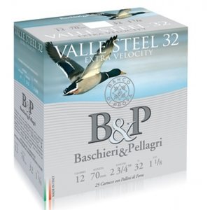 B&P Valle Steel 12/70 32g Extra Velocity 25 kpl