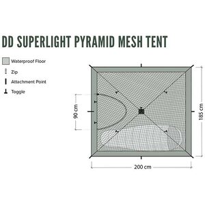 DD Hammocks DD SuperLight Pyramid Mesh Tent