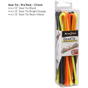 Nite Ize Gear Tie ProPack 12" 12-pack