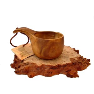 E. Koivumaa Wooden cup with long handle