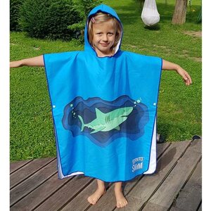BornToSwim Changing Robe Poncho Towel With Hood Kids