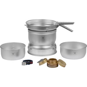 Trangia Storm Cooker 25-1 UL, 2 saucepans and frypan (Ultra Light Aluminium) trekking stove