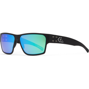 Gatorz Delta Matte Black with Brown Polarized Lens w/ Green Mirror