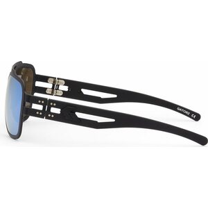 Gatorz Stark Matte Blackout with Smoked Polarized w/ Blue Mirror Lens