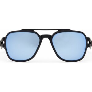 Gatorz Stark Matte Blackout with Smoked Polarized w/ Blue Mirror Lens