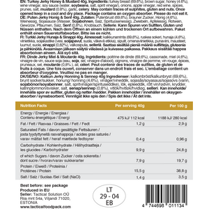 Tactical Foodpack Turkey Jerky Honey & mustard