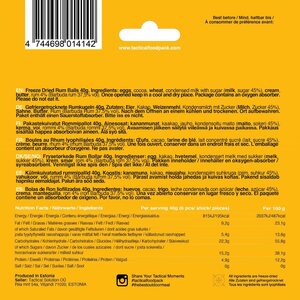 Tactical Foodpack Freeze Dried Rum Balls