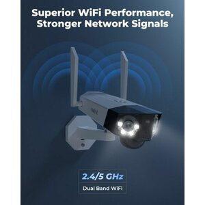 Reolink Duo Wifi akkukäyttöinen 2x4MP AI ulkokamera LED-kohdevaloilla