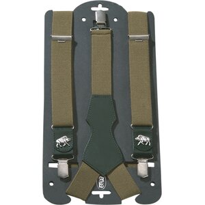 Suspenders With Leather Reinforcements