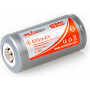 OrcaTorch 16340 Battery 600mah