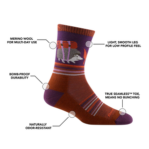 Darn Tough Critter Club Micro Crew Lightweight Womens