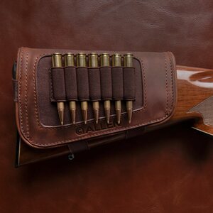 Allen New Castle Leather Buttstock Cartridge Carrier