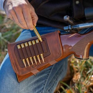 Allen New Castle Leather Buttstock Cartridge Carrier