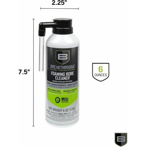 Breakthrough Aerosol Foaming Bore Cleaner, 6oz, Clear