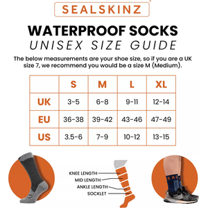 Sealskinz Stanfield Waterproof Extreme Cold Weather Mid Length Sock